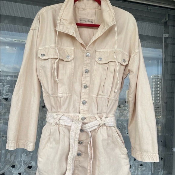 FREE PEOPLE Larson Long Sleeve Shortall/ size M - Picture 5 of 6